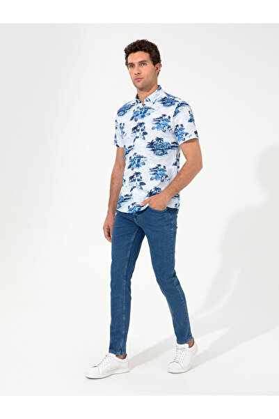 Cacharel Açık Mavi Slim Fit Kısa Kollu Gömlek 50233380-VR003