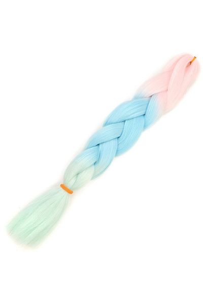 Lisinya Glittered Candy Pink / Light Blue / Water Green Ombreli Braiding Hair 100 Gr
