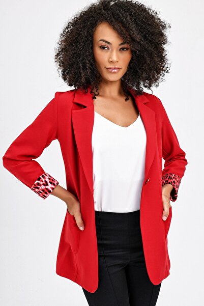 Jument Collared Pocket Long Sleeve Arm if You Want It Can Be Folded Cotton Fabric Blazer Office Jacket