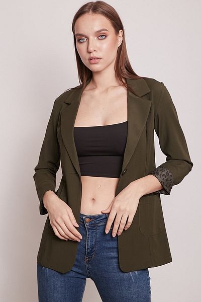 Jument Μπουφάν Blazer με βαμβακερή επένδυση - Μακρύ μανίκι με γιακά, με τσέπη και πτυσσόμενο