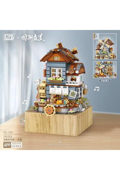 Loz Mini Blocks - Mill Music Box Building Bricks Set 26 X 19 X 8 cm Lz-1239