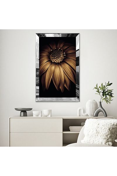Zevahir Mobilya Dekorasyon Masa MDF cu un singur cadru din plexiglas cu oglinda argintie
