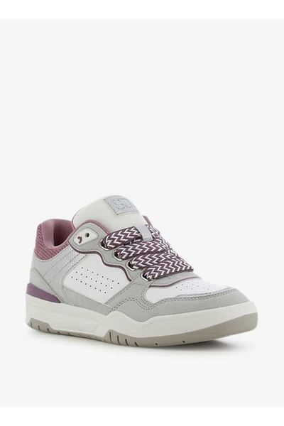 SJ Women's Panelled Lace-Up Low Ankle Sneakers