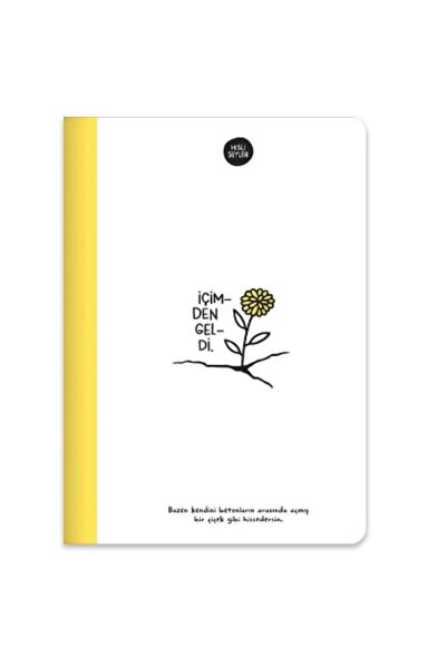 Keskin Тетрадка A5 с жълти страници - 80 страници, бродирана и чувствена