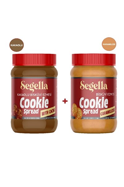 Segella Kakaolu Bisküvi Ezmesi ve Karamelize Bisküvi Ezmesi 350gr x 2 Adet