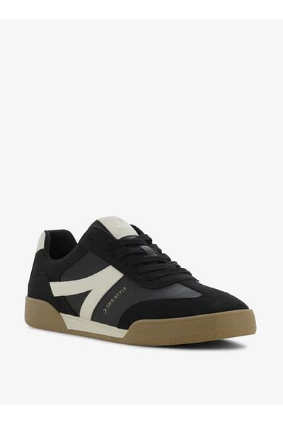SJ Men's Panelled Sneakers with Lace-Up Closure