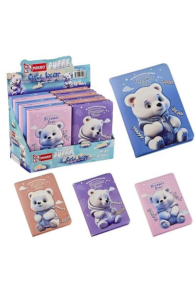 Mikro Bloc de note Puffy Pf-20 Cute Bear Girl