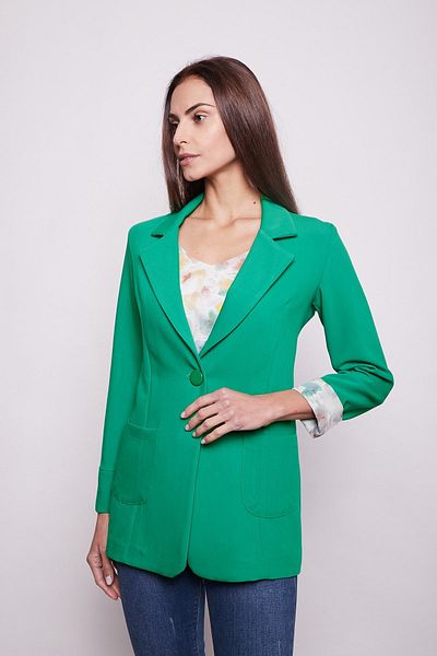 Jument Blazer din bumbac B.Green - Poate fi pliat dacă doriți, cu guler, buzunare și mâneci