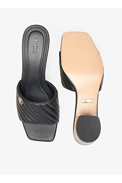 Celeste Women's Quilted Slip-On Sandals with Block Heel