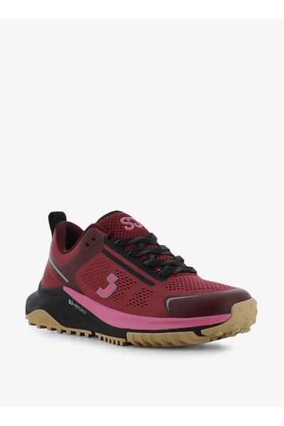 SJ Women's Panelled Lace-Up Low Ankle Sneakers