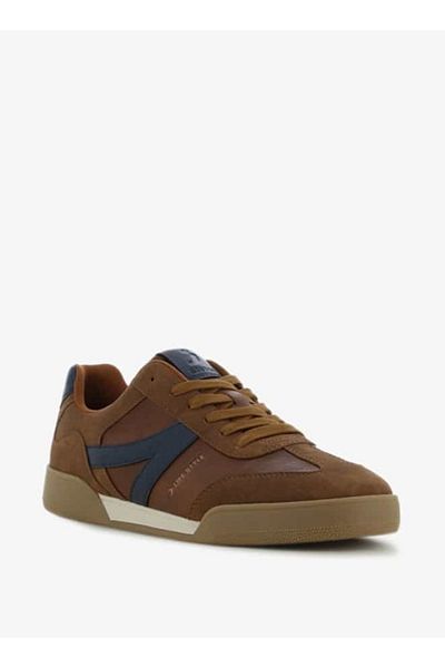 SJ Men's Panelled Sneakers with Lace-Up Closure