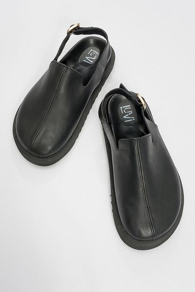 LuviShoes Dámské sandály z pravé kůže Laby Black Skin
