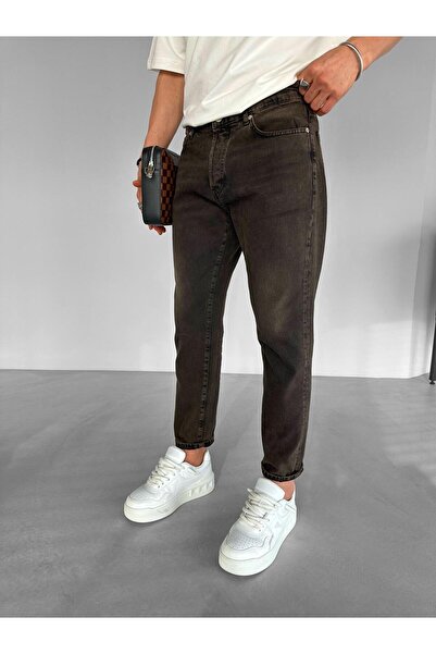 ablukaonline Ανδρικό τζιν παντελόνι - Loose Fit, Washable, Καφέ, jen.0058