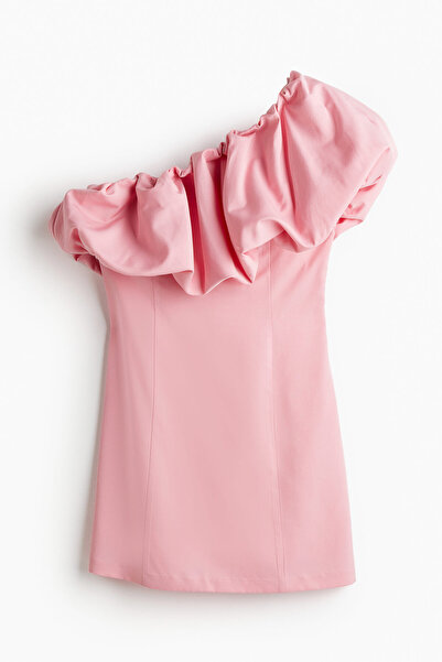 H&M Tek Omuzlu Mini Elbise