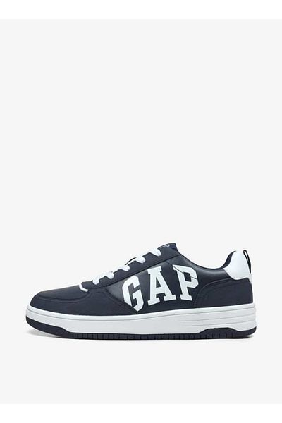 GAP Men's Logo Print Sneakers with Lace-Up Closure - Boston Cup Low M