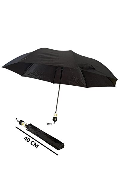 GÜZELYÜZ AVM Siyah 8 Telli Şemsiye Yarı Otomatik Çeri Şemsiye
