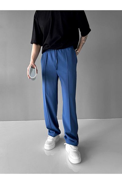ablukaonline Indigo Men's Baggy Pants - Elastic Waist