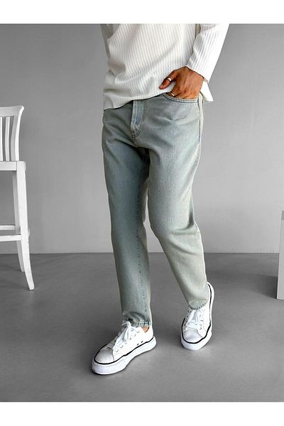 ablukaonline Ανδρικό τζιν παντελόνι Ice Blue - 100% βαμβάκι, Boyfriend Fit