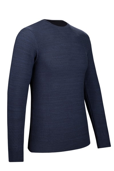 Çizgi Triko Ανδρικό πλεκτό πουλόβερ με λαιμόκοψη με σχέδιο κανονική εφαρμογή με ελαστικά μανίκια και μέση - 5019c