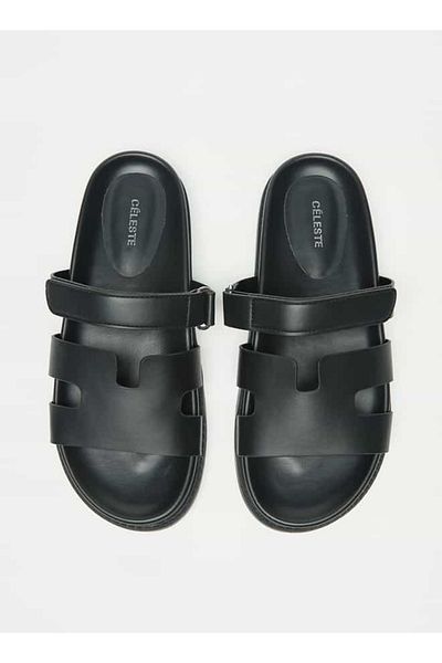 Celeste Women's Solid Slip-On Flat Sandals