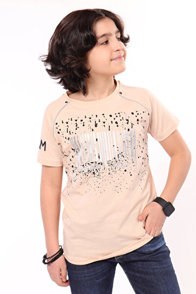 Toontoy Tricou pentru băiat - Racing Team Written Barcode cu imprimeu