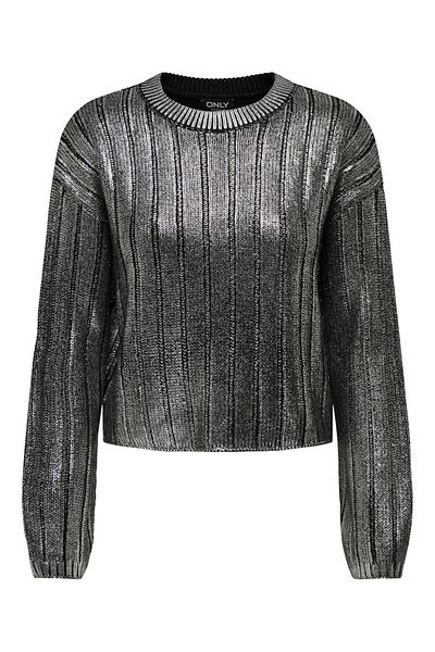 ONLY Pulover și cardigan negru cu gâtul O din folie Knt - 15331238
