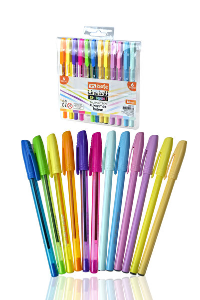 MyNote 12 Colour Ballpoint Pens Set