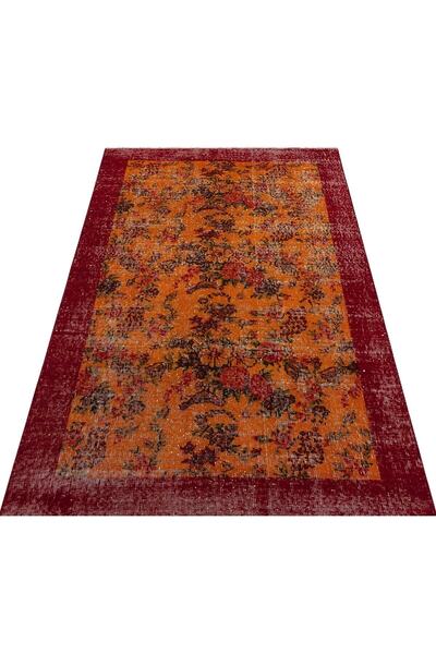 Sempati halı Özel Vintage El Dokuma Eskitme Halı 109x206 Cm 9817