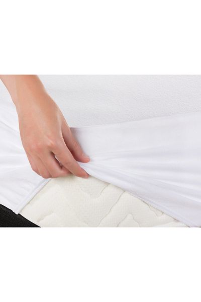 Madame Coco White Single Bed Mattresses - Alaise Liquid Proof, Fitted