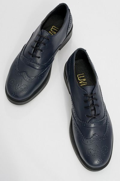 LuviShoes Дамски обувки Оксфорд от естествена кожа Avra ​​Laci Skin