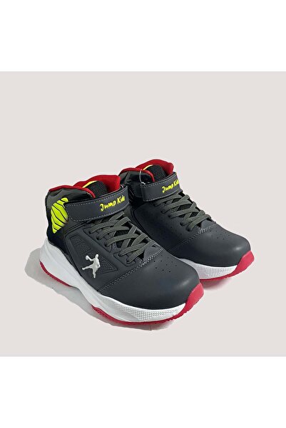 Jump 29196 Çocuk Basketbol Ayakkabısı - Gri-Neon Yeşil - 33