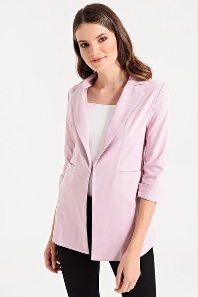 Jument Κάπρι Μπλέιζερ Γραφείου με Τριών Τετάρτων Μανίκια, Διακοσμητικές Τσέπε...