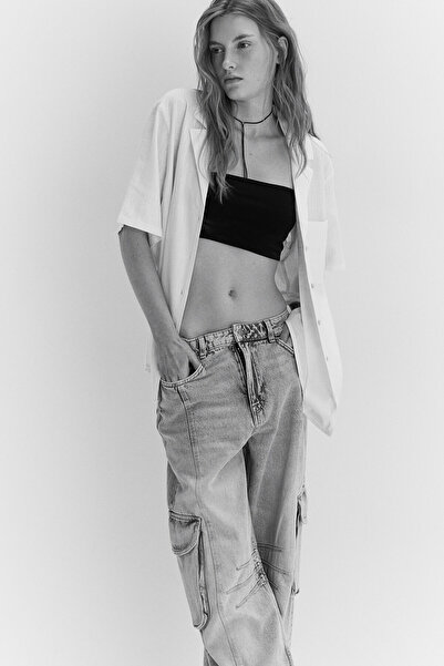 H&M Straight Regular Cargo Jeans