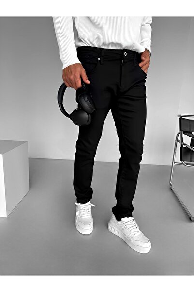 ablukaonline Чоловічі джинси Slim Fit 100% бавовна Basic, чорні