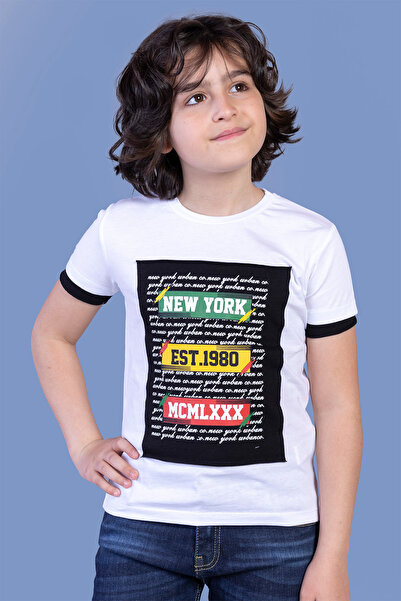 Toontoy Băiat - Tricou Garni Detailed Writing cu imprimeu