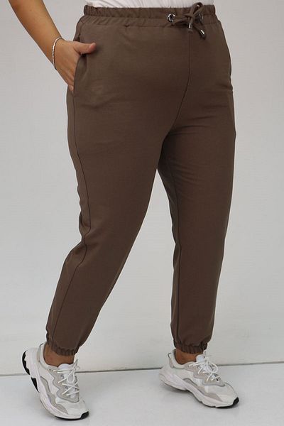 Eslina 49513 Plus Size Mink Φούτερ - Δύο Κλωστές, Ελαστικά Πόδια