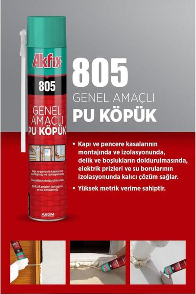 Akfix 805 Poliüretan tam dolum köpük