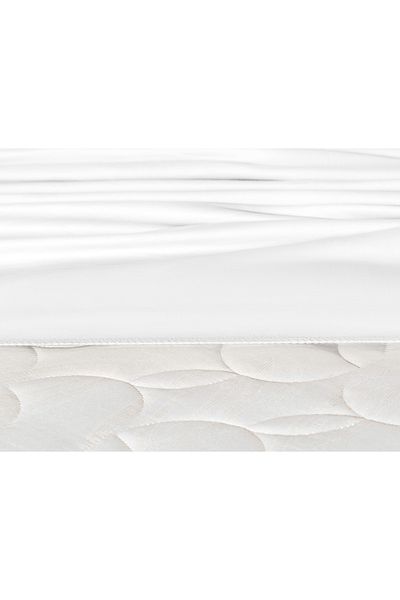 Madame Coco White Satin Single Bed Sheet - Ciel Elastic