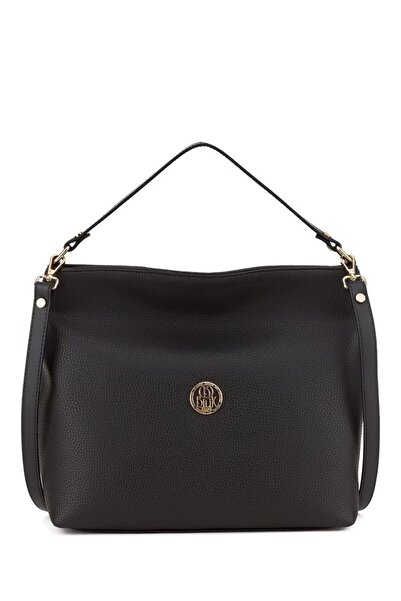 Bilik Deri Siyah-Rölax Kadın Omuz Çantası NV 1003