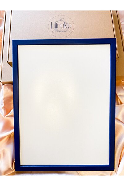 Hiruko Tasarım Atölyesi Ahşap Çerçeve Lacivert Renk Premium Frame Renkli Çerçeve
