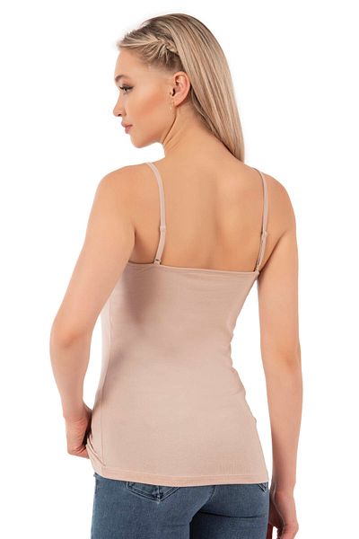 ÖZKAN underwear Özkan 27105 Women's Cotton Modal Flexible Comfortable String Strap Knitted Tank Top
