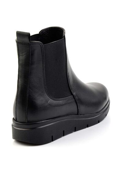 Bambi Siyah Hakiki Deri Kadın Bot & Bootie K02531270503