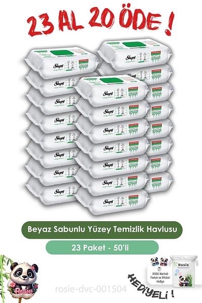 Sleepy Al 20 Pay Easy Clean Surface Cleaning Towels 50 Pcs and Rosie