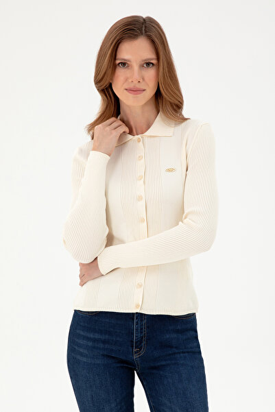 U.S. Polo Assn. Kadın Krem Triko Hırka 50294272-VR071