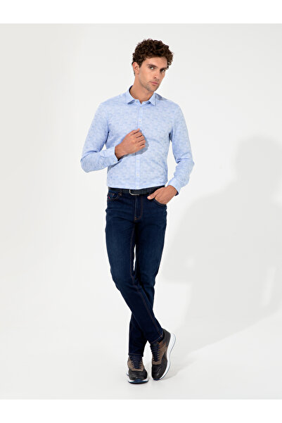 Cacharel Mavi Slim Fit Uzun Kollu Gömlek 50217951-VR036