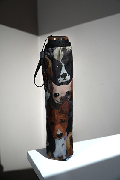 Love Bundles Köpek Desenli 8 Telli Manuel Rüzgara Dayanıklı Şemsiye | Dekorat...
