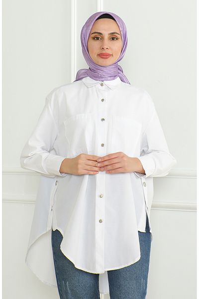 sefamerve Κρυστάλλινο κασκόλ Dark Lilac Karaca - 81053-07
