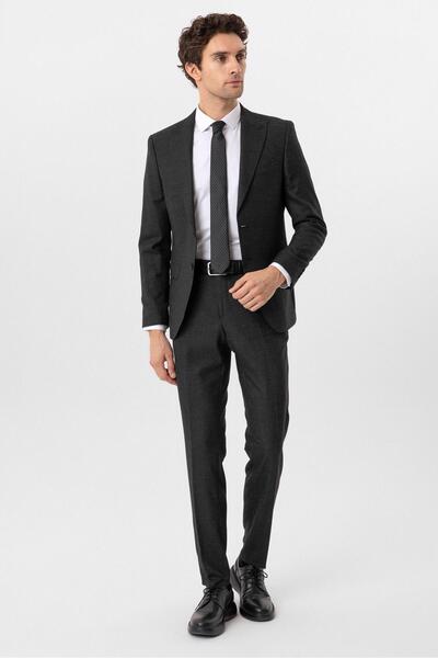 SÜVARİ Slim Kalıp Armürlü Takım Elbise