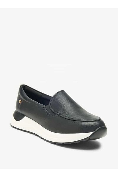Flora Bella by Shoexpress Flora Bella Solid Slip-On Loafers with Platform Heels