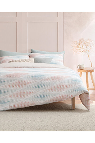 Madame Coco Σετ Παπλωματοθήκης Faye Double Ranforce με στάμπα - Μπεζ